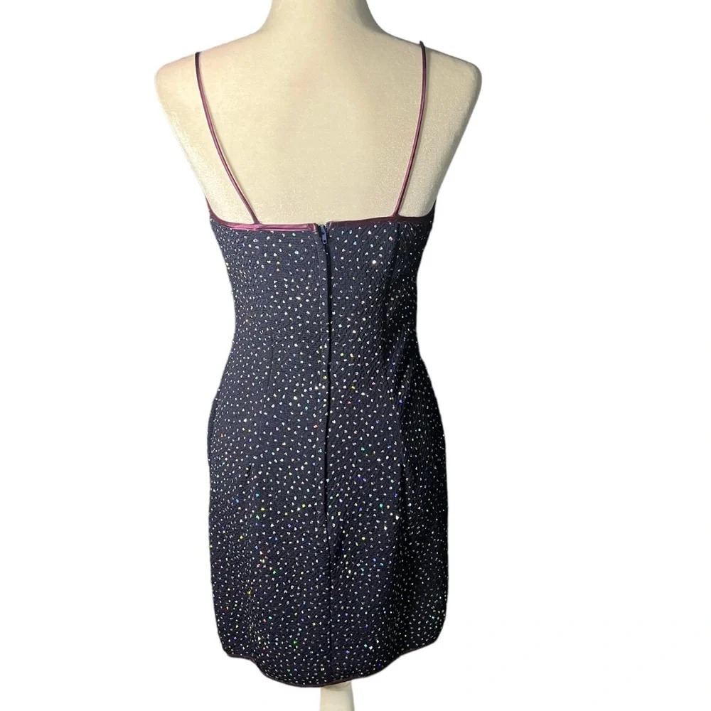 Vintage Glitter Bejewled 90’s Bodycon Dress 🦋💜 - Picture 4 of 5